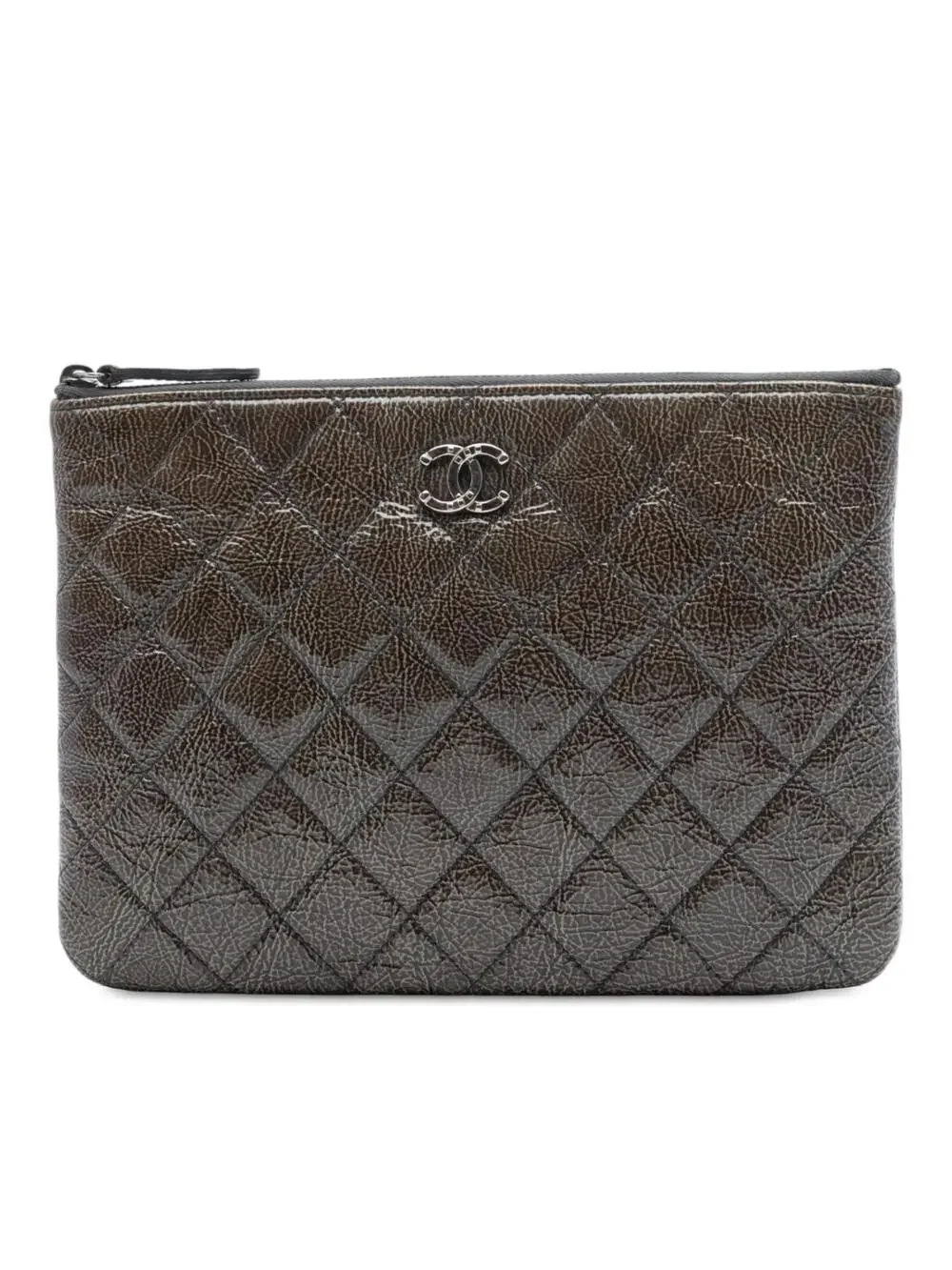 Chanel Small Quilted Crinkled Patent O #327883C85B